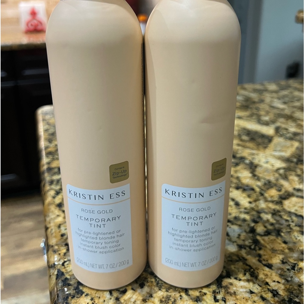 Kristin Ess hair rose, gold, temporary tint